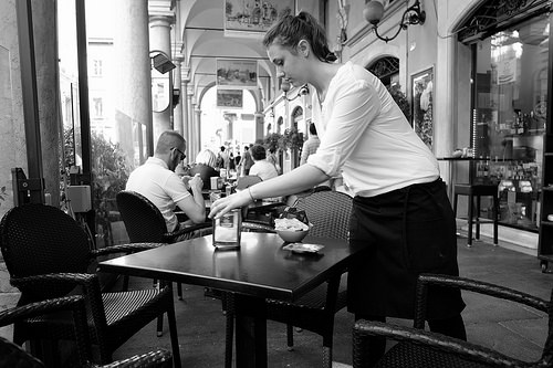 photo credit: Cleaning tables at Café Livre, Modena via photopin (license)